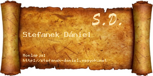 Stefanek Dániel névjegykártya